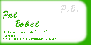 pal bobel business card